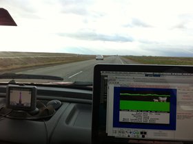 Playing Oregon Trail on the Historic Oregon auto t.jpg